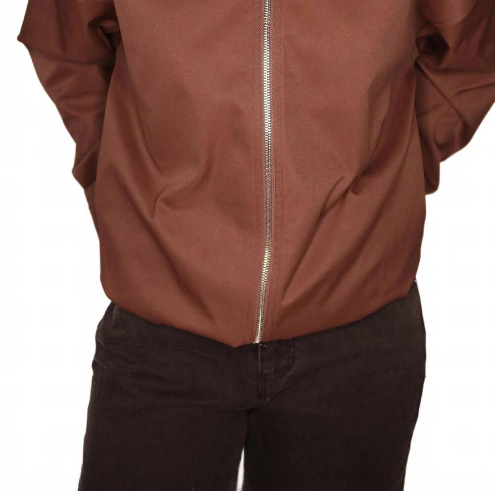 NEW LE LIS hudson plaid trim jacket in brown